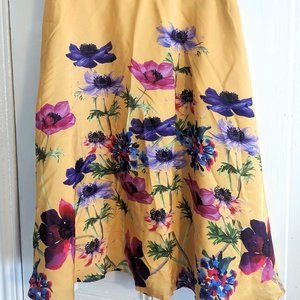 Modcloth Skirt, Yellow/Multicolored, Small